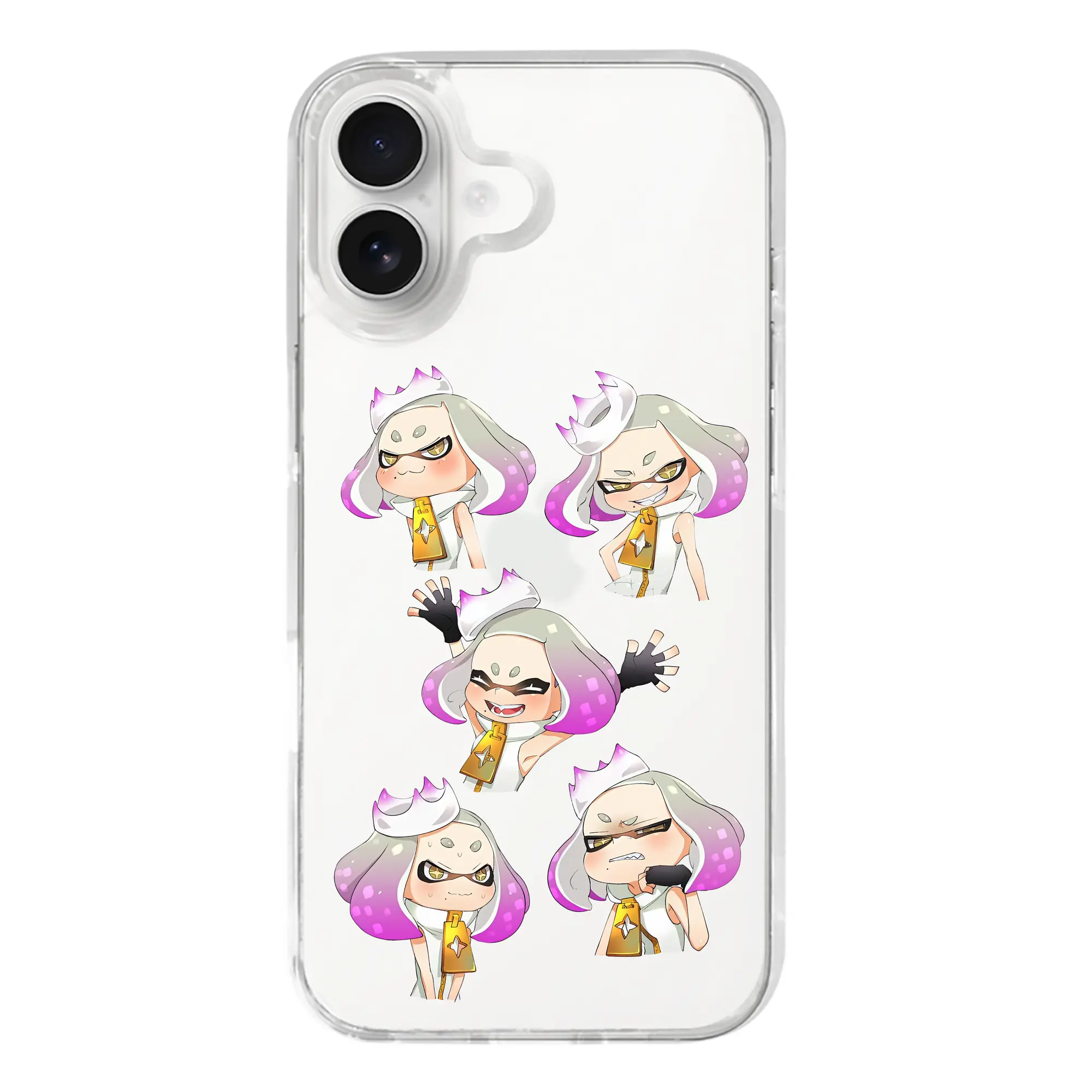 スプラトゥーン グッズ,ヒメ - iPhone 17シリーズ 透明スマホケース – 薄型・耐衝撃・精密フィット保護カバー